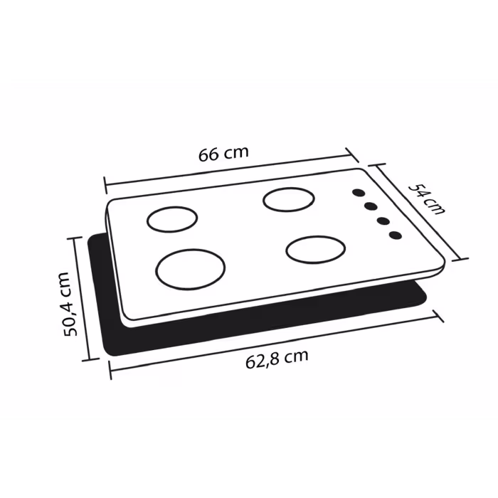 Encimera a Gas Haceb ARL-CG-66INOX-ML con 4 quemadores, diseño en acero inoxidable y perillas ergonómicas, combina potencia, seguridad y estilo. 