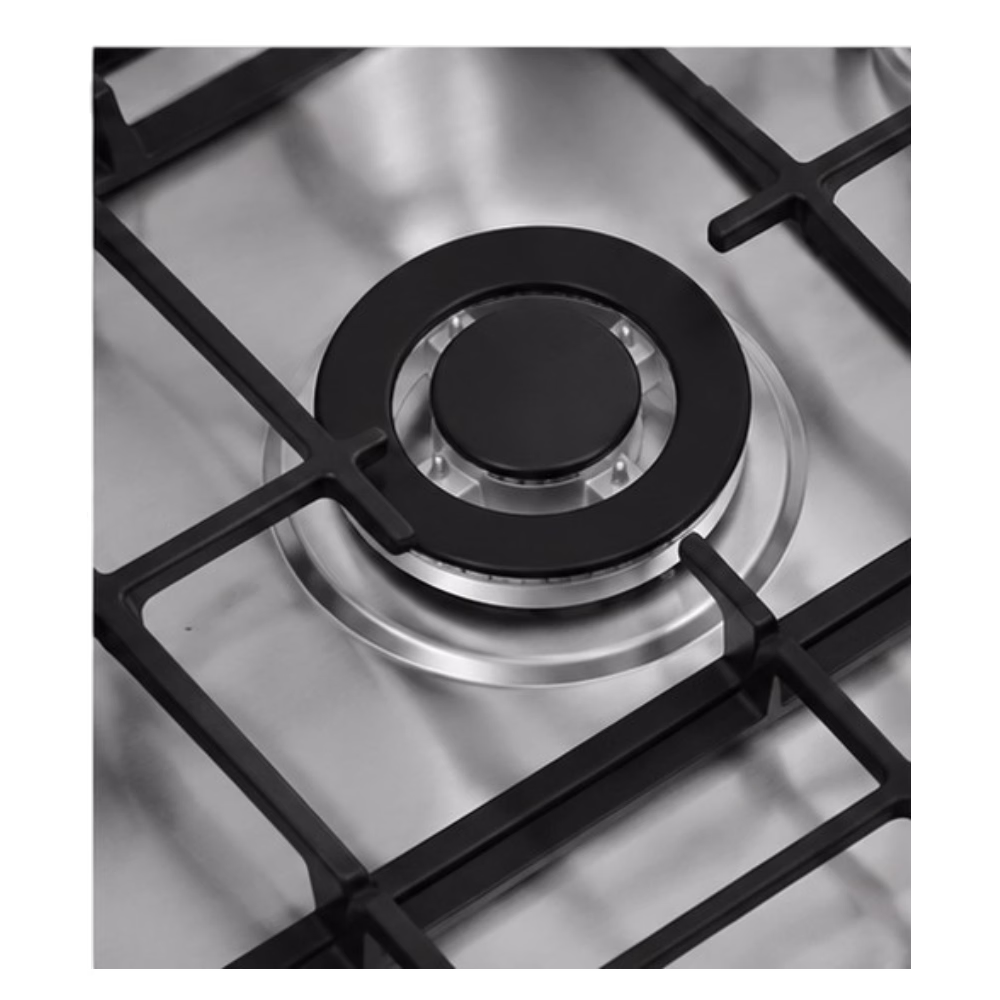 Encimera a gas 90S-005 5Q Inox RCA acercamiento a quemador y parrilla, adquiérelo en granhogar