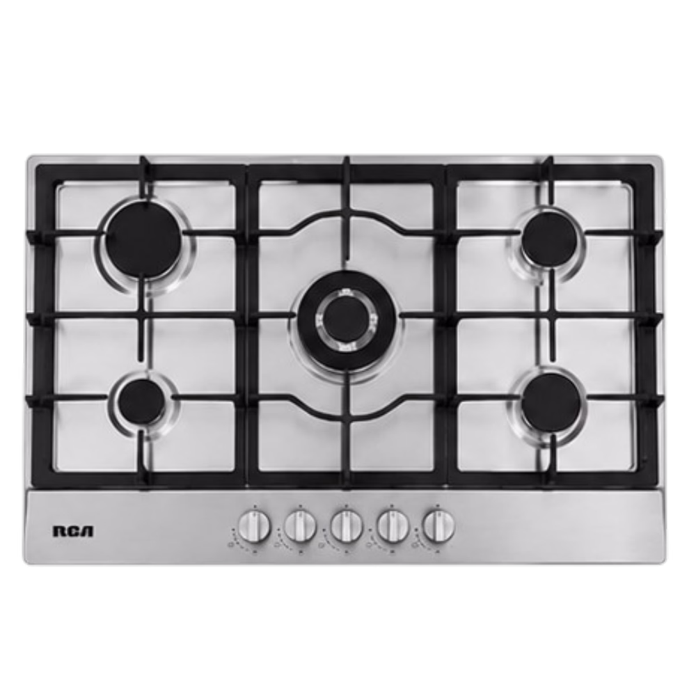 Encimera a gas 90S-005 5Q Inox RCA vista superior frontal, descúbrelo en granhogar