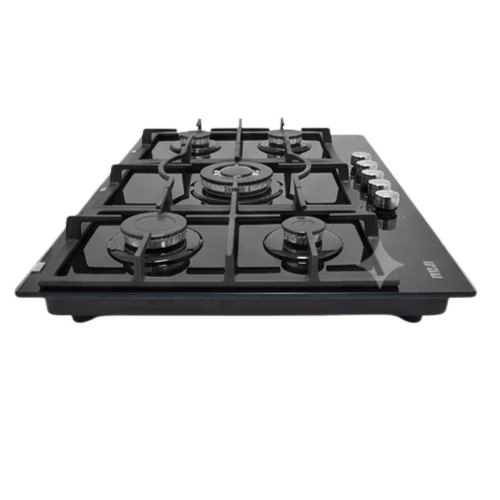 Cocina empotrable RCA 5 quemadores a gas perfil bajo vista de ángulo inferior, consiguelo en granhogar