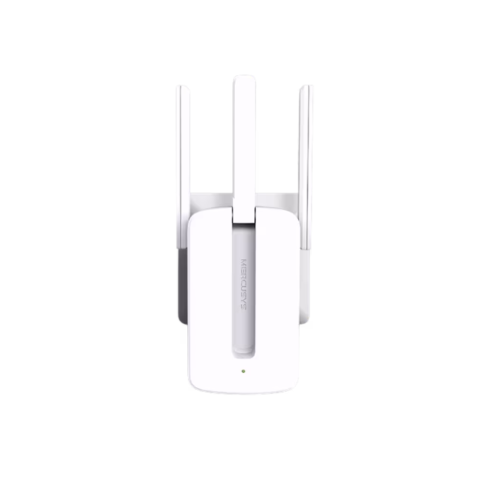 Extensor Wi-Fi Mercusys MW300RE 300Mbps cuerpo compacto blanco vista frontal, adquiérelo en granhogar