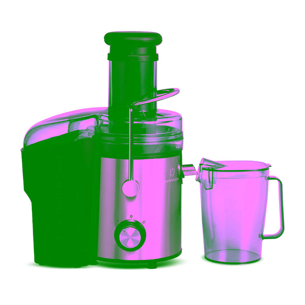 Extractor de jugo Indurama EI-CR de 800W vista diagonal completa compra online en granhogar