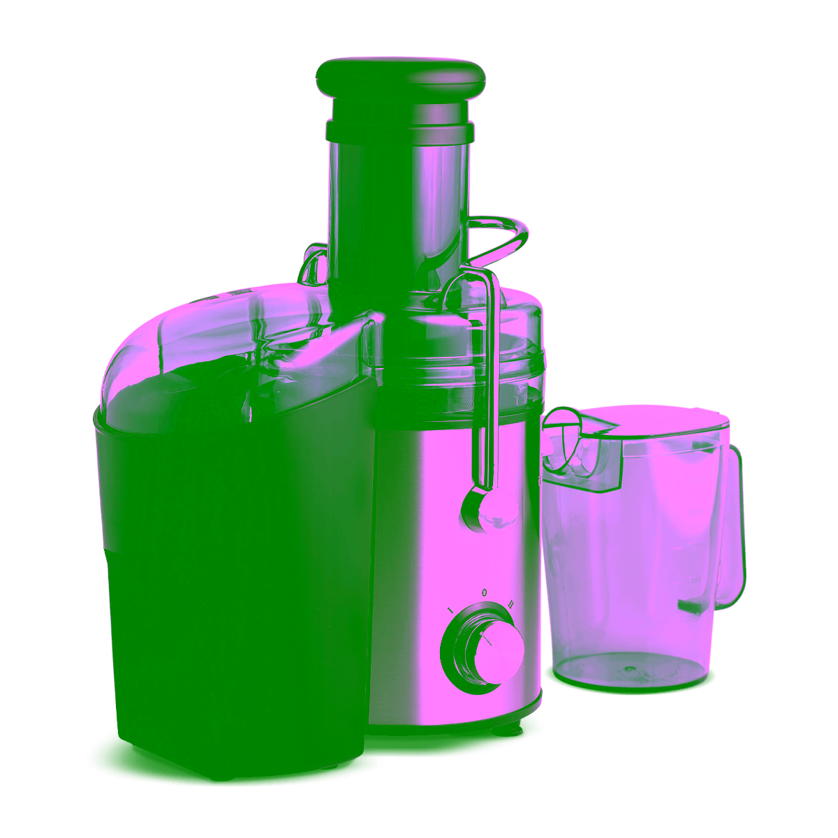 Extractor de jugo Indurama EI-CR de 800W vista diagonal principal consigue en granhogar