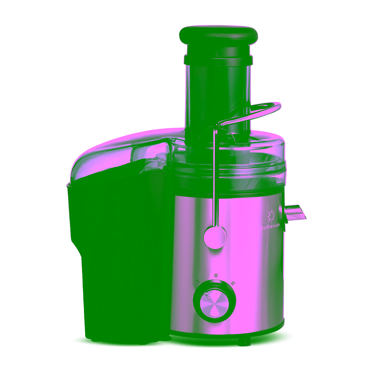 Extractor de jugo Indurama EI-CR de 800W sin jarra vista diagonal compra en granhogar