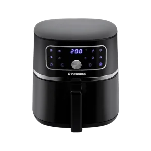 Freidora de Aire Indurama AFI-4.5L panel digital encendido vista frontal Adquiére en granhogar