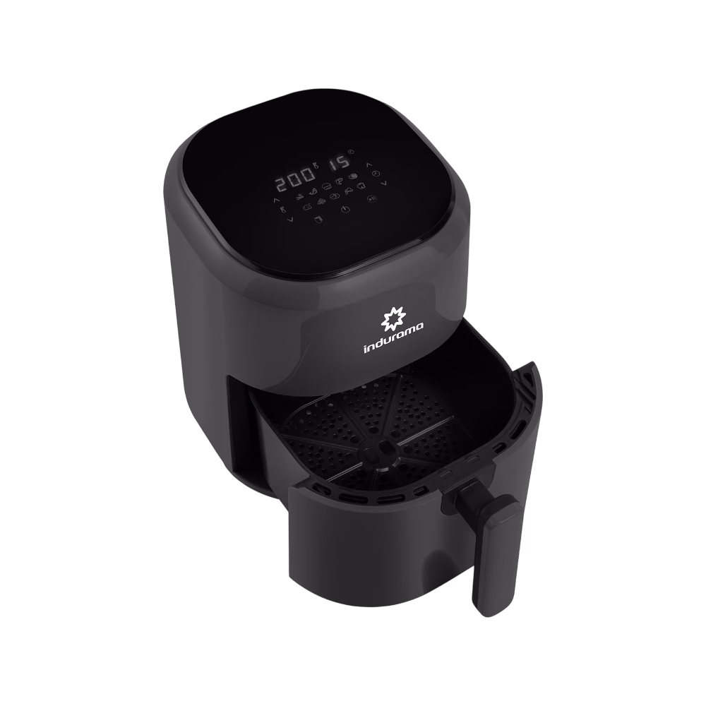 Freidora de aire IAFVER25 4.5 L 1350W Indurama negra con panel táctil superior digital descúbrelo en granhogar
