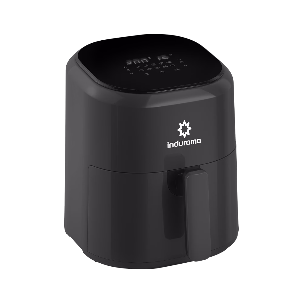 Freidora de aire IAFVER25 4.5 L 1350W Indurama negra vista lateral superior cómpralo en granhogar