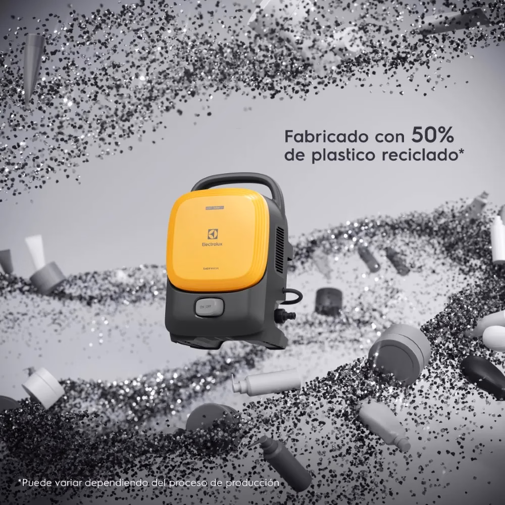 Hidrolavadora QWS1650 1650 PSI Electrolux banner de fabricación con plástico reciclado descúbrelo en granhogar