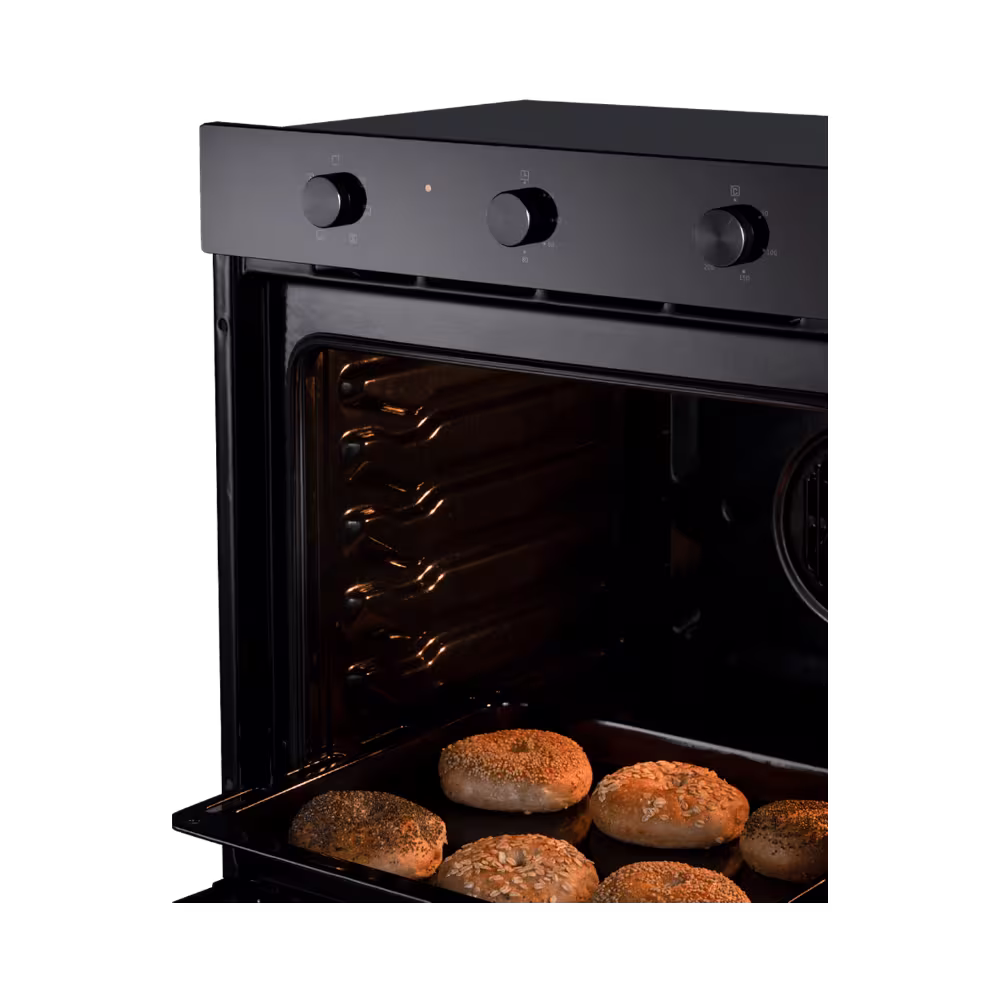 Horno Empotrable HEI-75EN Indurama disfruta de una cocción precisa y uniforme con su diseño moderno y elegante ideal para tu cocina.