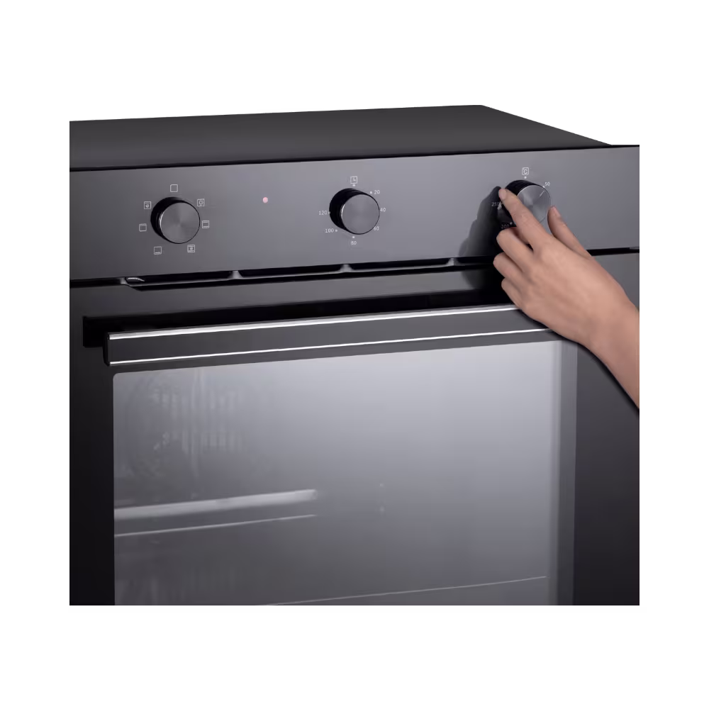 Horno Empotrable HEI-75EN Indurama disfruta de una cocción precisa y uniforme con su diseño moderno y elegante ideal para tu cocina.