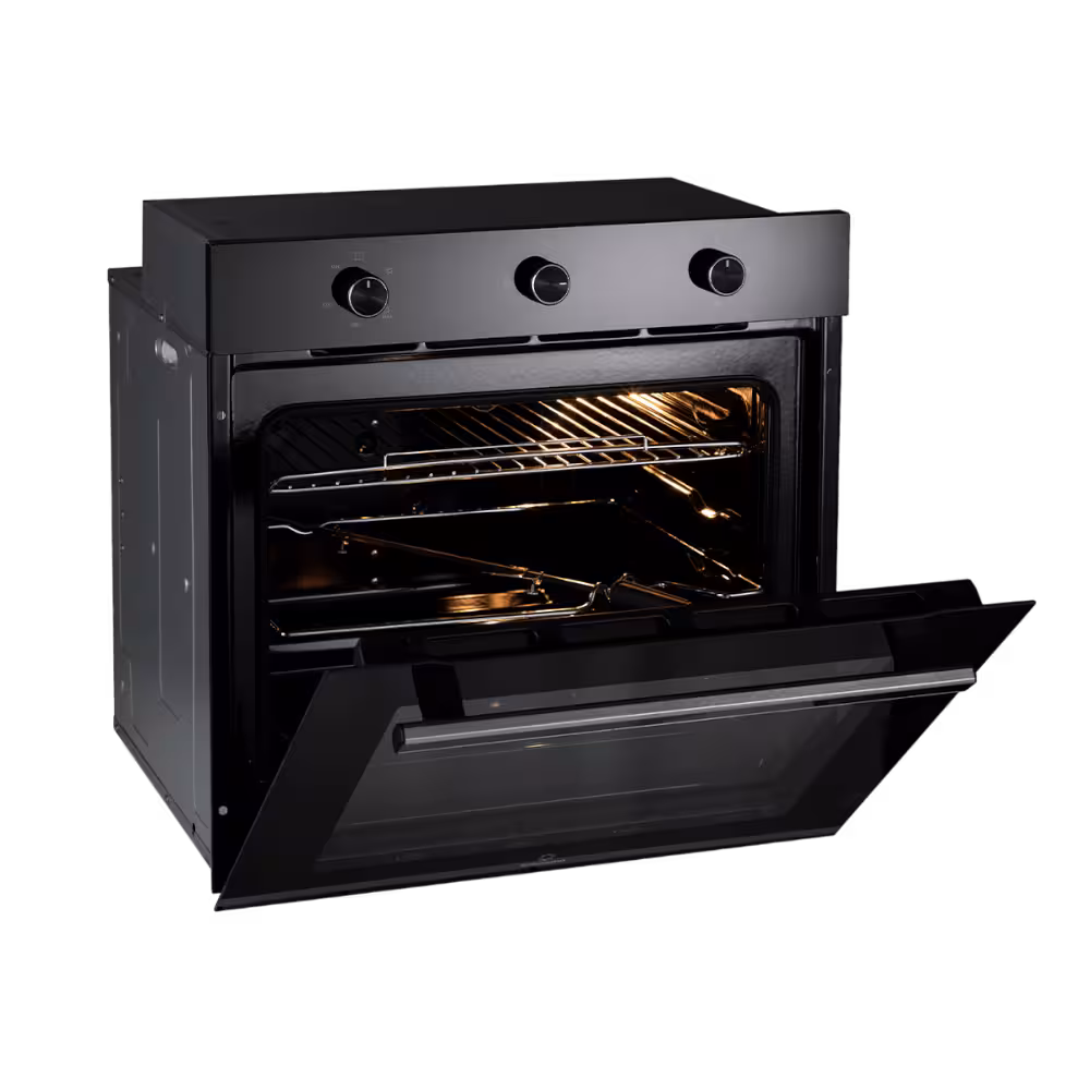 Horno Empotrable HEI-75GN Indurama une elegancia y potencia, ideal para cocinar con precisión y disfrutar de resultados dorados y perfectos cada día.
