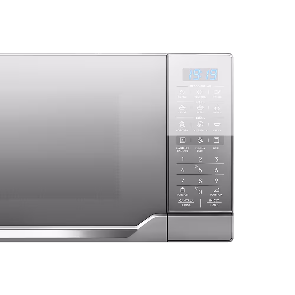 Microondas Electrolux EMDO30G3GSEUG panel de control tactil primer plano. Encuéntralo en granhogar