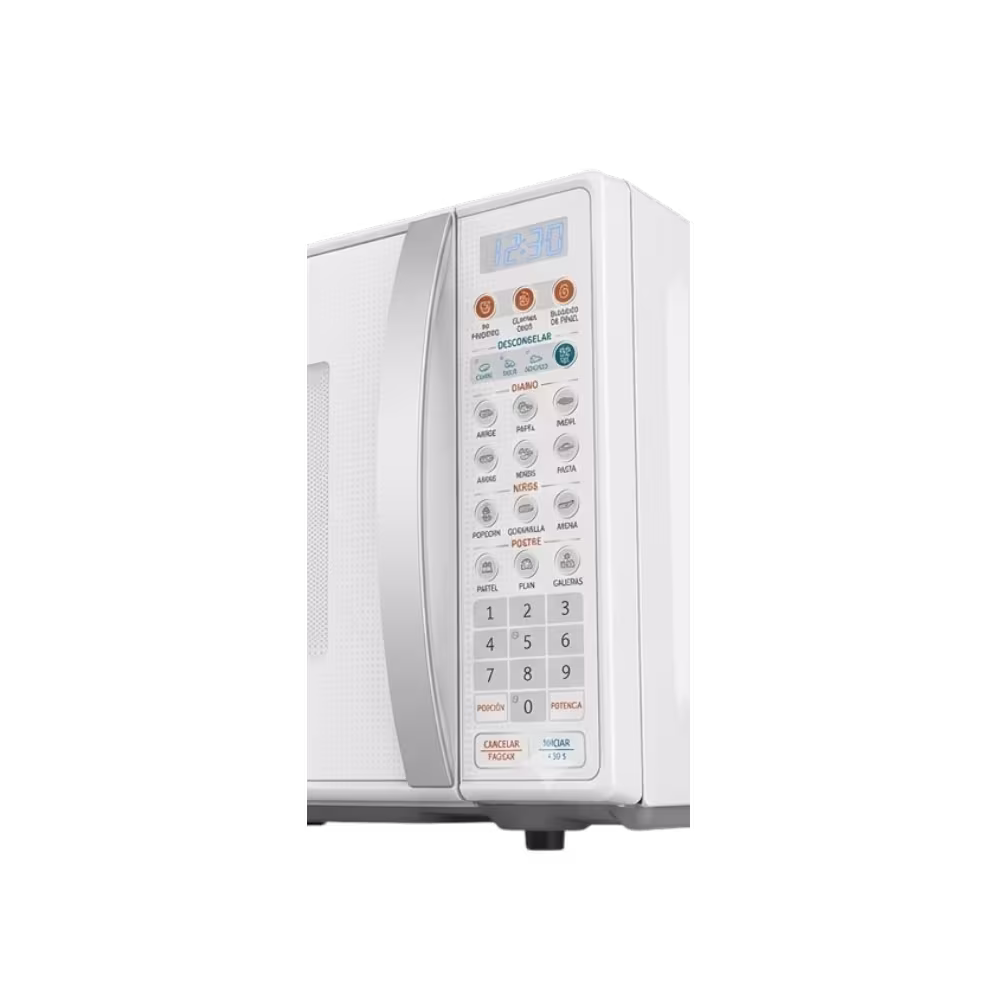 Horno microondas Electrolux EMDO17S3GSEUW panel numerico pantalla digital primer plano disponible en granhogar