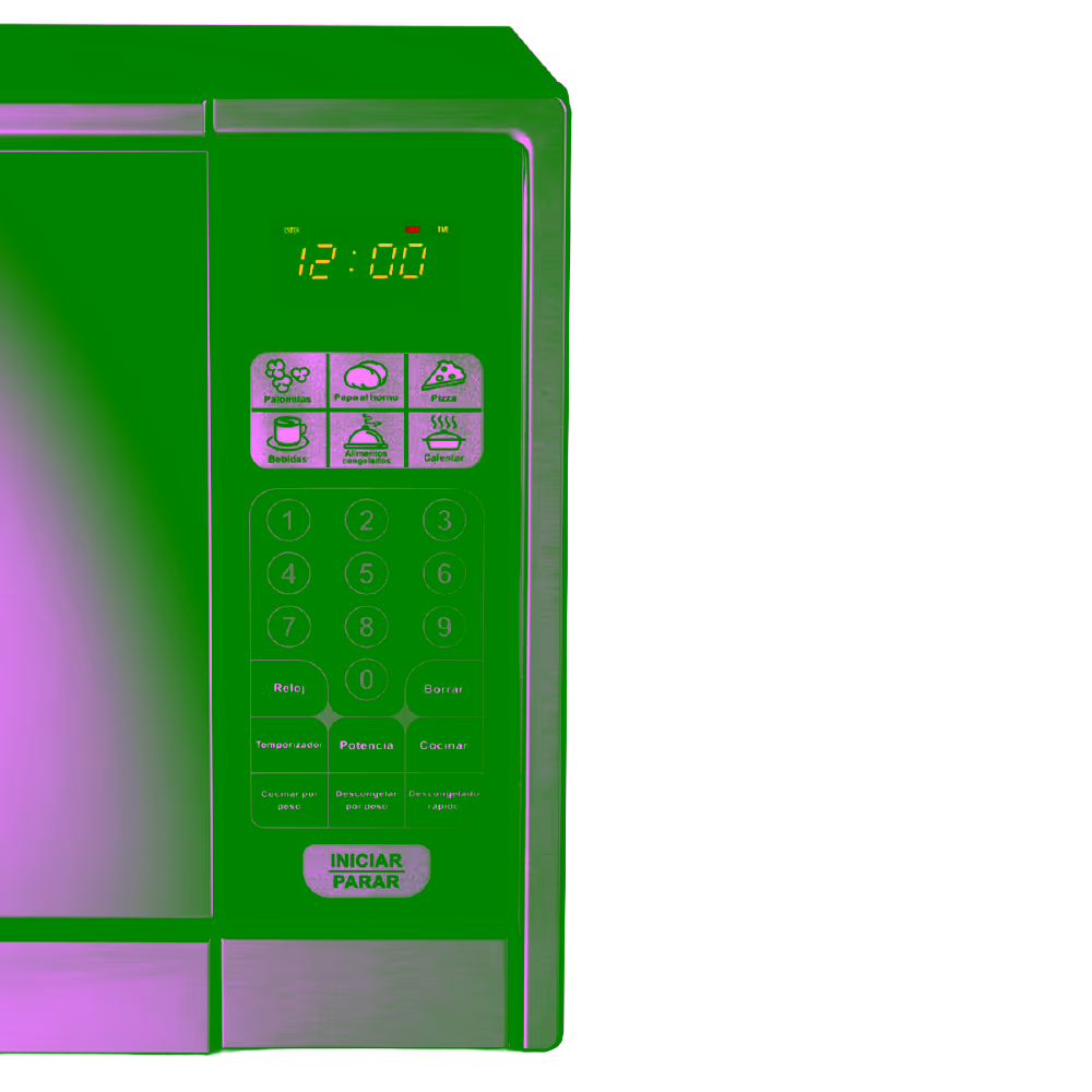 Horno microondas digital Indurama MWI-30NE de 30 litros panel de control obtén en granhogar