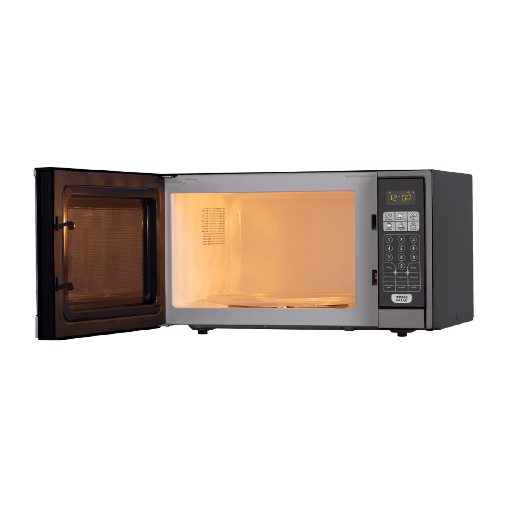 Horno microondas digital Indurama MWI-30NE de 30 litros con puerta abierta compra online en granhogar
