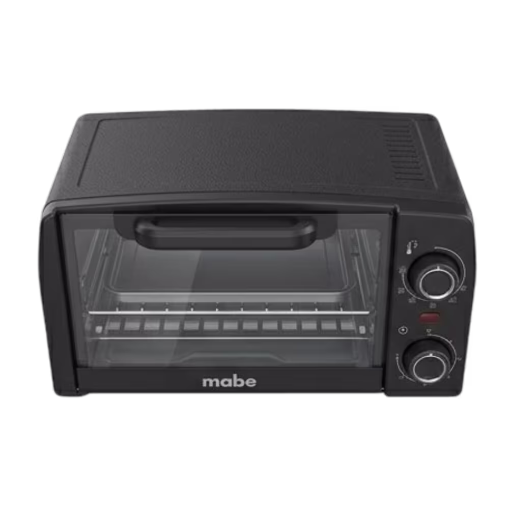 Horno Tostador Mabe HTM10LN 230°C acabado negro vista tres cuartos superior, adquiérelo en granhogar