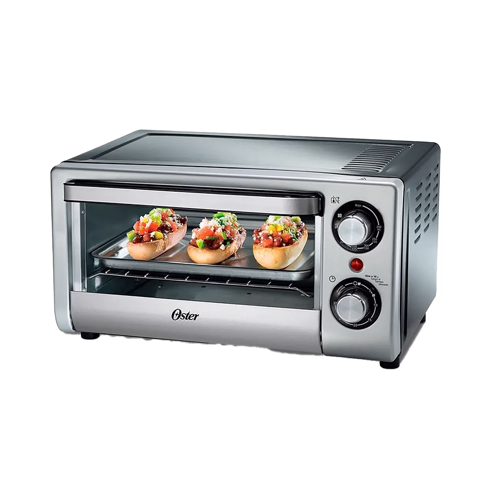 Horno tostador TSSTTV10LTB-013 10LTS 1000W Oster horneando alimentos descúbrelo en granhogar