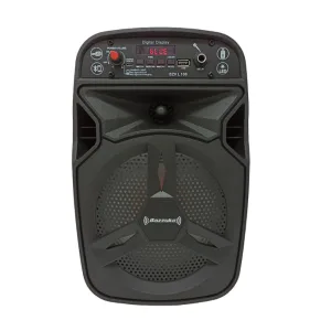 Parlante Bluetooth Bazzuka L-106 de 1500 W vista frontal con panel encuentra en granhogar