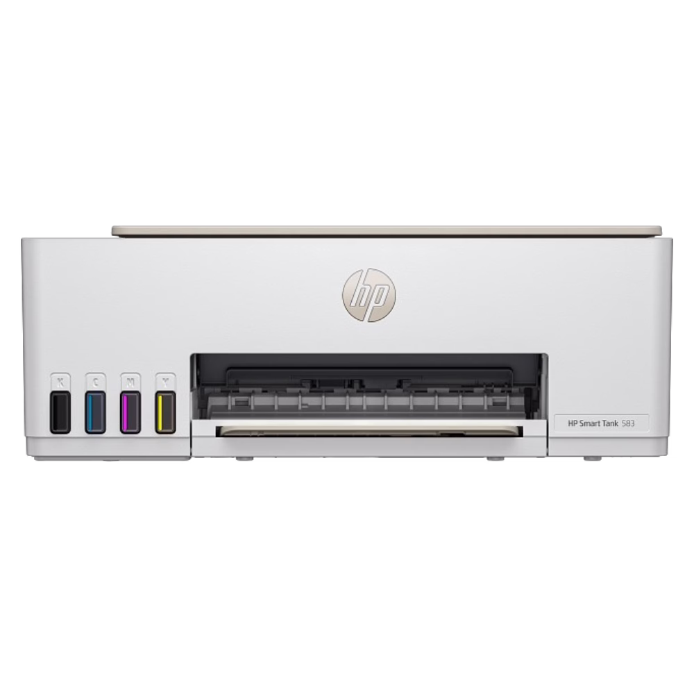 Impresora 583 tinta continua Wi-Fi HP vista frontal, descúbrelo en granhogar