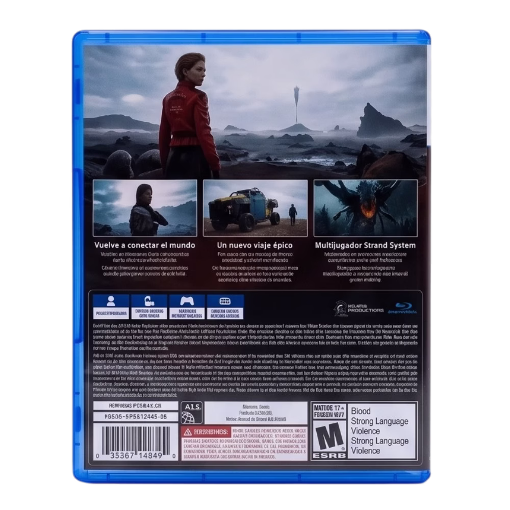 Juego de PlayStation 5 físico Death Stranding 2 Sony contraportada trasera adquiérelo en granhogar