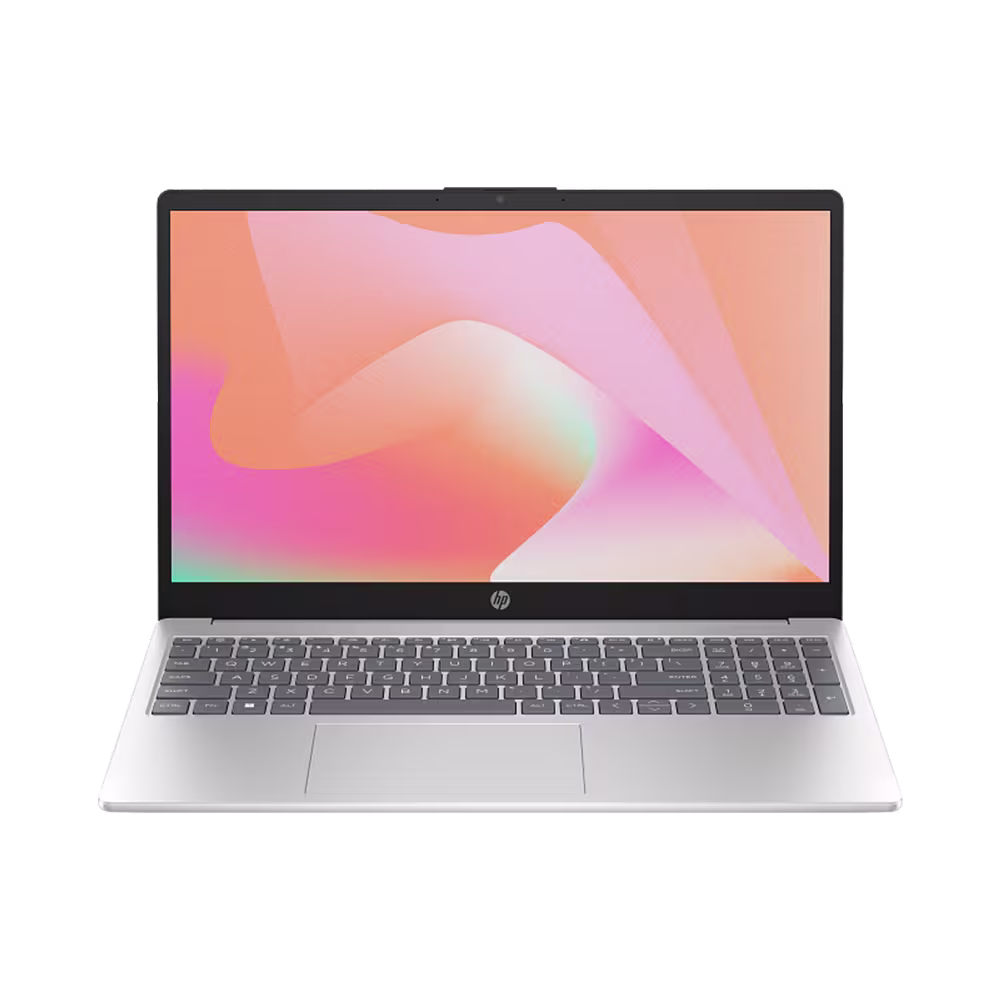 Laptop HP 15 FD1258LA Core i5 pantalla de 15.6 pulgadas vista frontal. Encuéntrala en granhogar