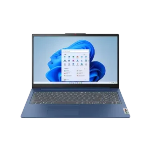 Laptop portátil 15.6" 15AMN8 Ryzen 5 7520U Lenovo vista frontal con pantalla encendida descúbrelo en granhogar