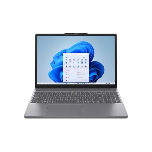Laptop Lenovo IdeaPad Slim 3 de 15.3 pulgadas color gris vista abierta encuentra en granhogar