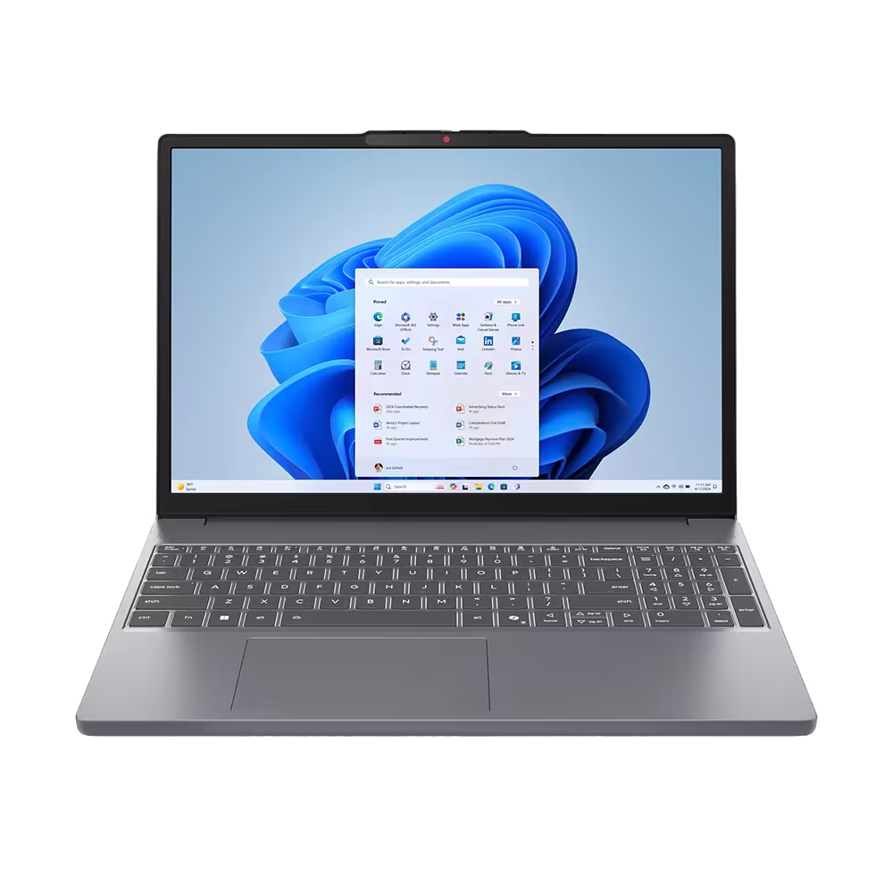 Laptop Lenovo Ideapad Slim 3 vista frontal.  Disponible en granhogar online