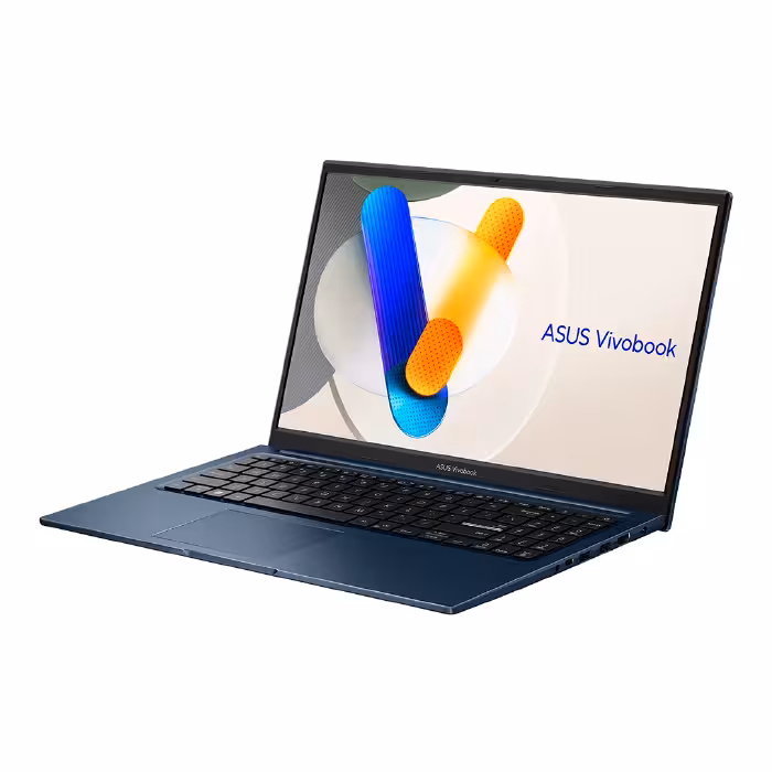 Laptop ASUS X1504VA con pantalla 15.6", procesador Intel Core i3 13va gen, 8GB RAM y 512GB SSD. Rendimiento confiable y eficiente.