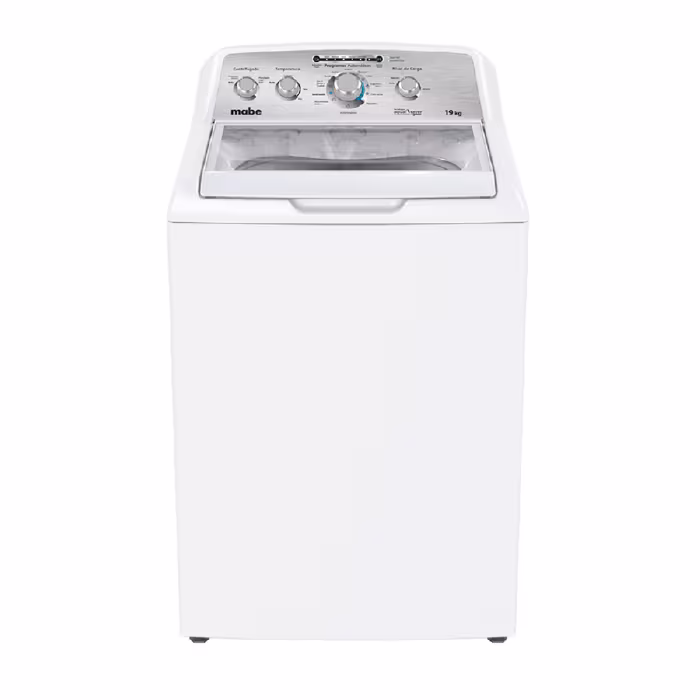 La Lavadora Automática Mabe LME79104WBAB1 19 kg ofrece gran capacidad y eficiencia, ideal para grandes cargas con resultados perfectos.