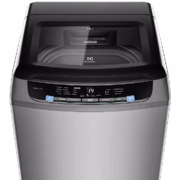 La lavadora Electrolux EWIX14F6CSG de 14 kg, tambor de acero inoxidable, tapa de vidrio templado, 8 programas de lavado y eficiencia energética A