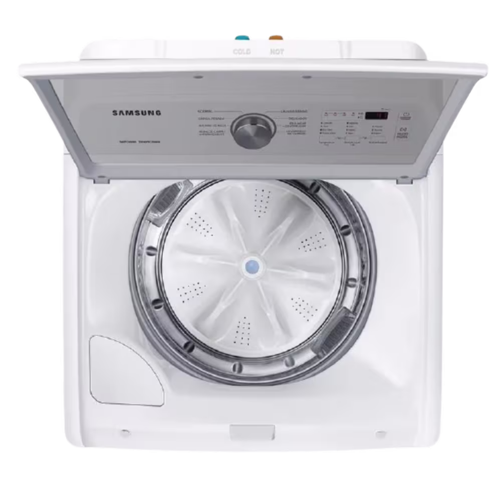 Lavadora automatica Samsung WA19A3353GW-AP tina de acero inoxidable vista superior disponible en granhogar
