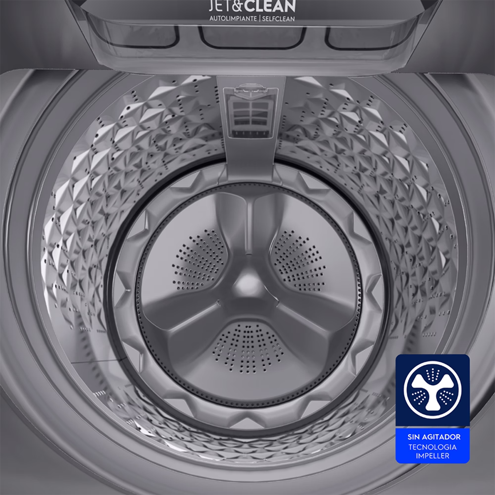 Lavadora automática LP22I 22kg Electrolux croma vista interior del tambor descúbrelo en granhogar