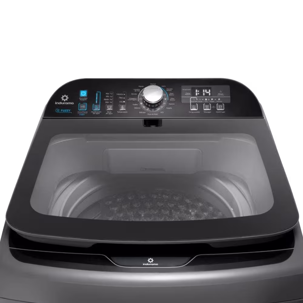 Lavadora automática Indurama LRI-17DGR panel de control con perilla vista frontal adquiérela en granhogar