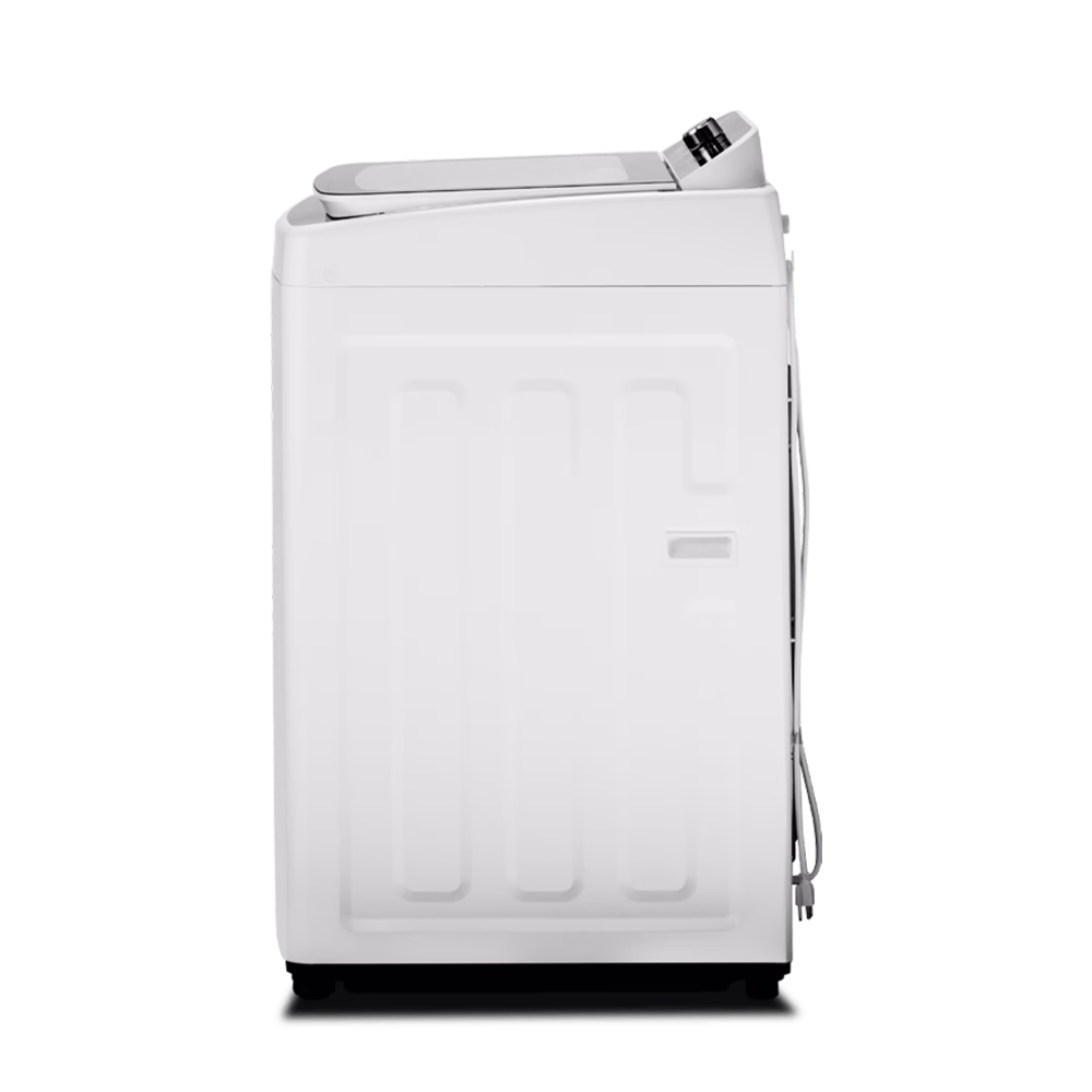 Lavadora automática LRI-19BLA 19kg Indurama blanca vista lateral encuéntralo en granhogar