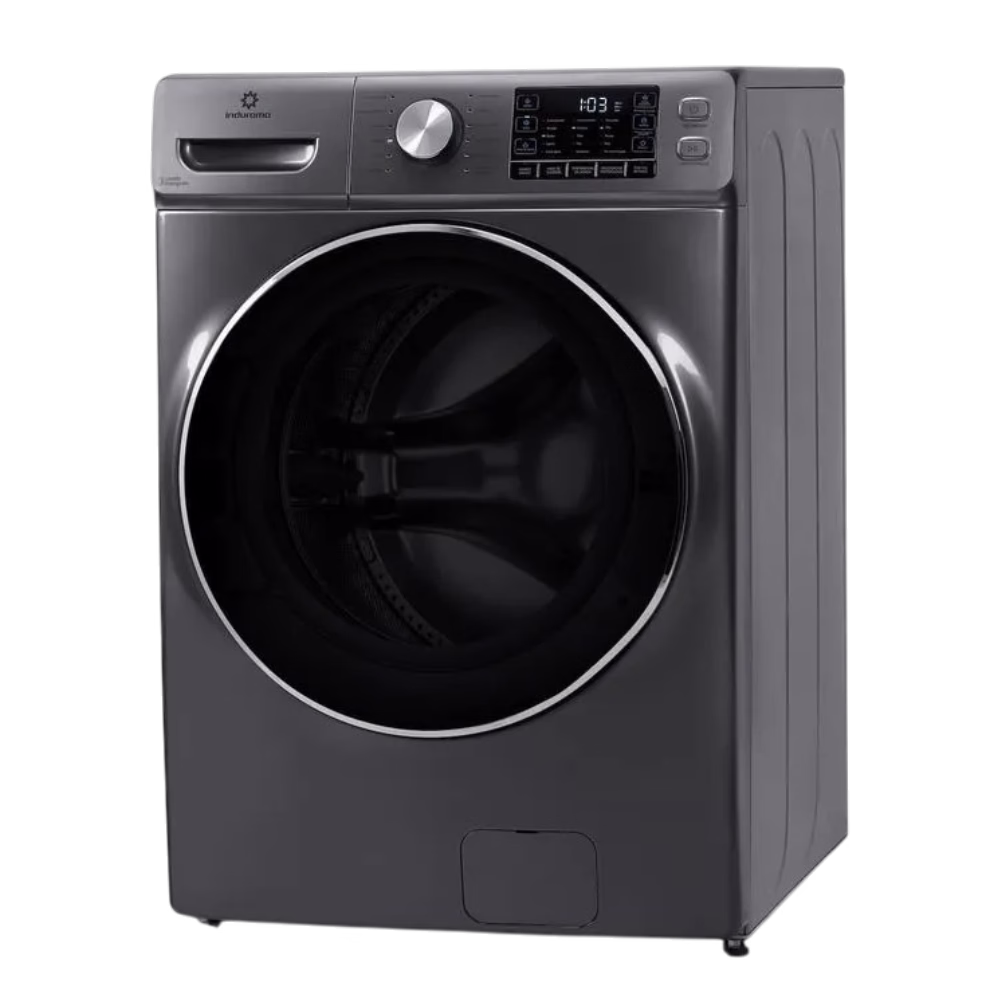 Lavadora automática LRI-21FCR 21kg Indurama en diagonal derecha adquiérelo en granhogar
