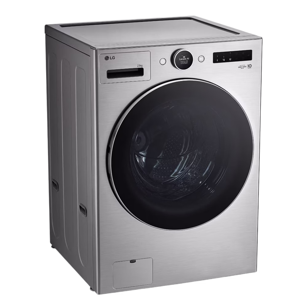Lavadora de carga frontal LG WM23BFXS6 23 kg vista diagonal izquierda adquiere en granhogar