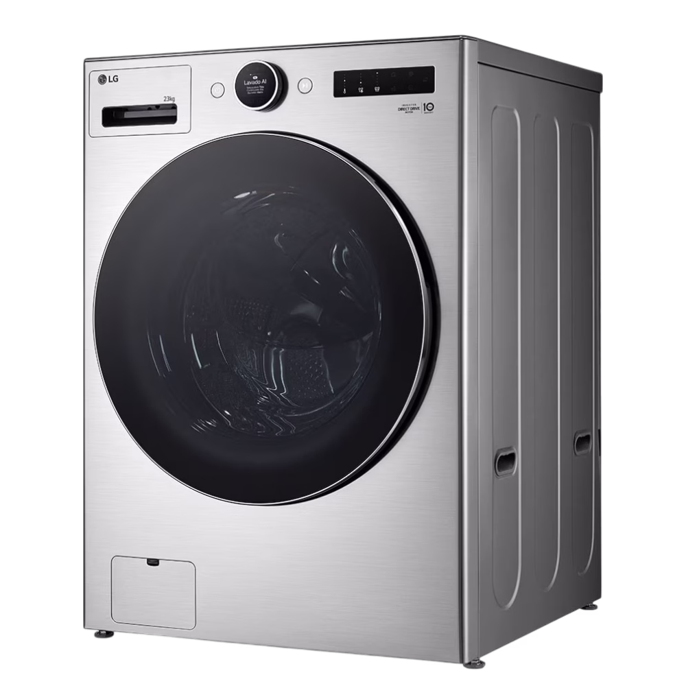 Lavadora de carga frontal LG WM23BFXS6 23 kg vista diagonal derecha compra en granhogar