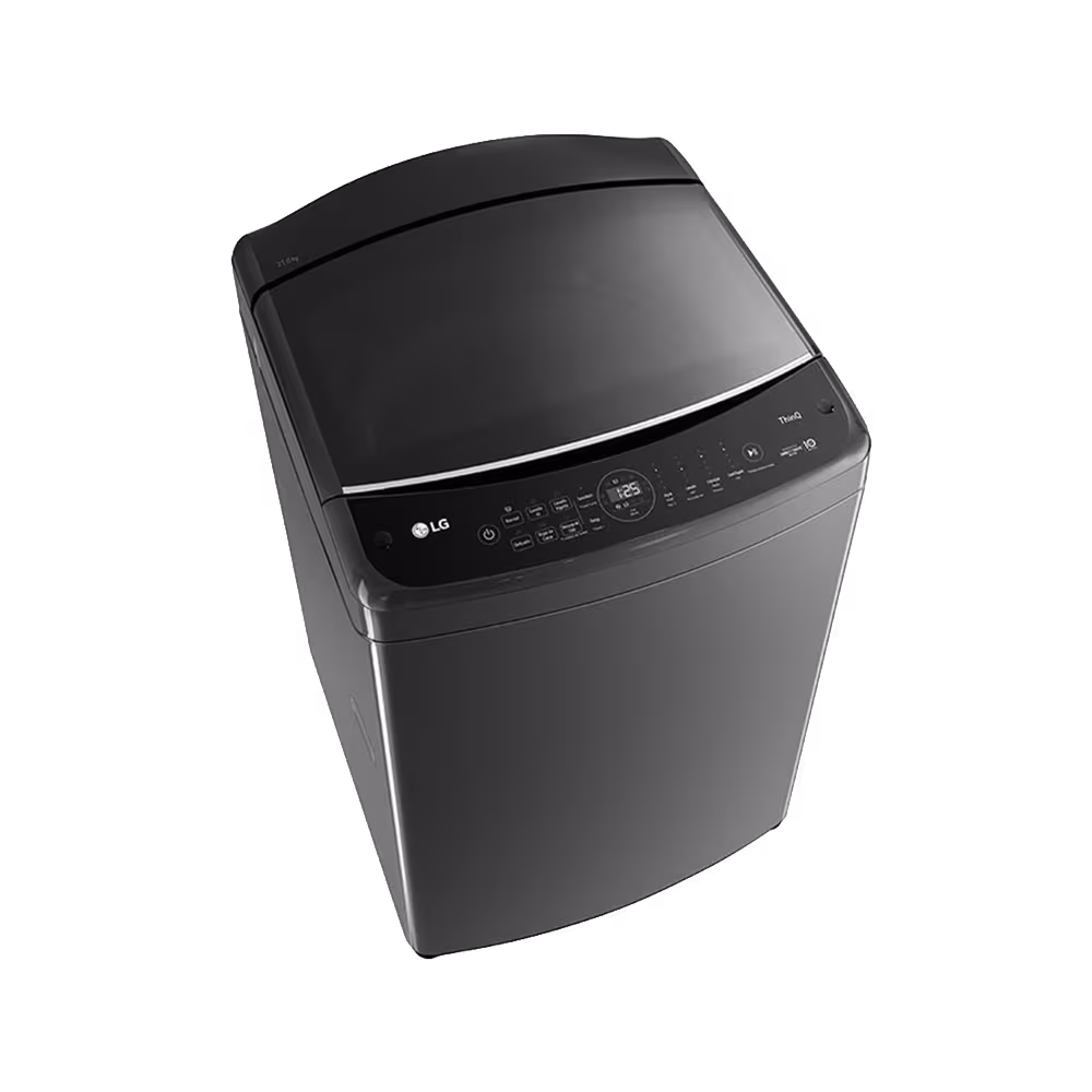 Lavadora LG WT21MV6 21 Kg Inverter TurboWash gris vista superior. Cómprala en granhogar