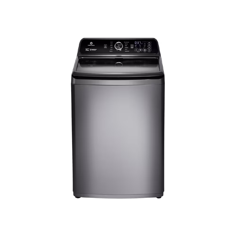 Lavadora automática LRI-24CRPP 24kg Indurama tapa de vidrio cerrada, descúbrelo en granhogar