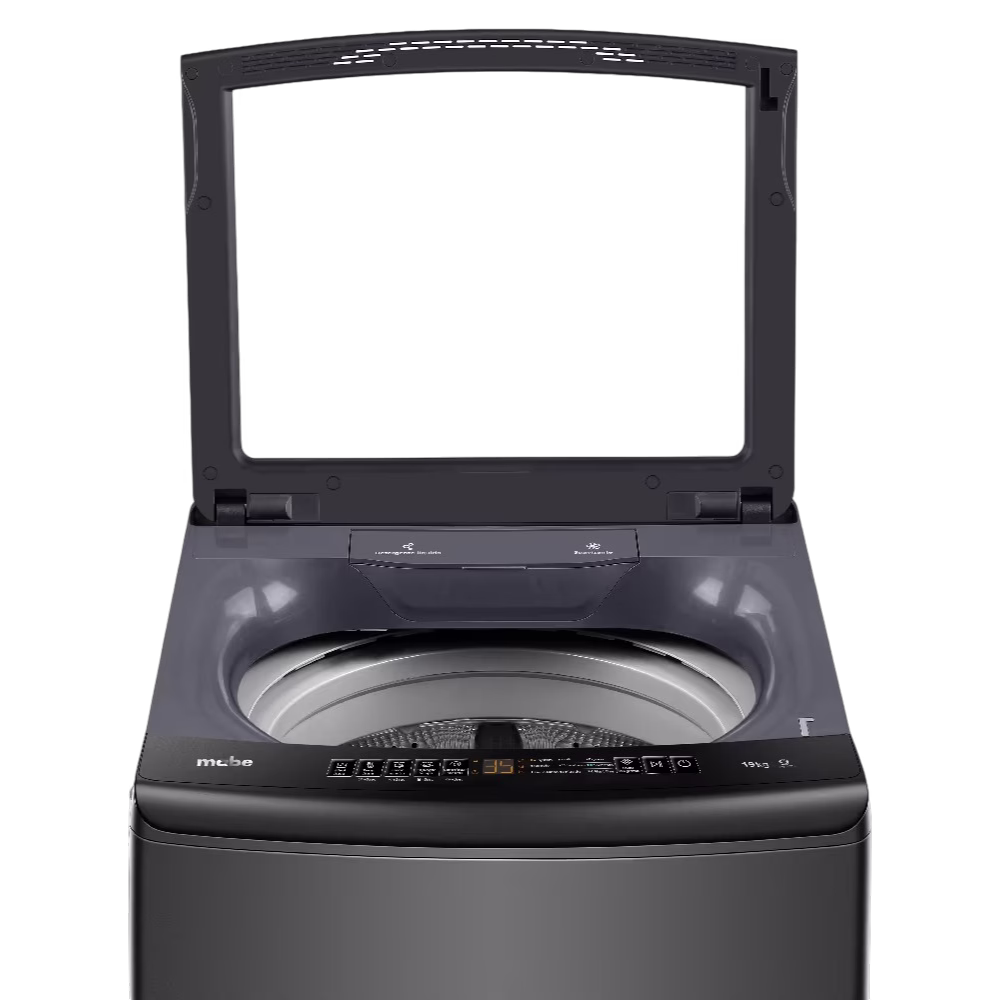 Lavadora automática LME9120WDGAB0 19kg Mabe con la tapa superior abierta, descúbrelo en granhogar