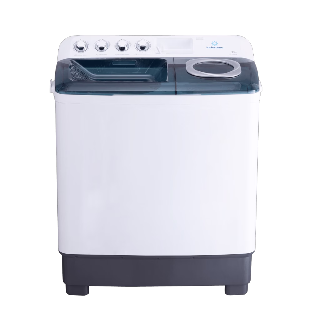 Lavadora doble tina LRI-13BLSA 13kg Indurama vista frontal descúbrelo en granhogar