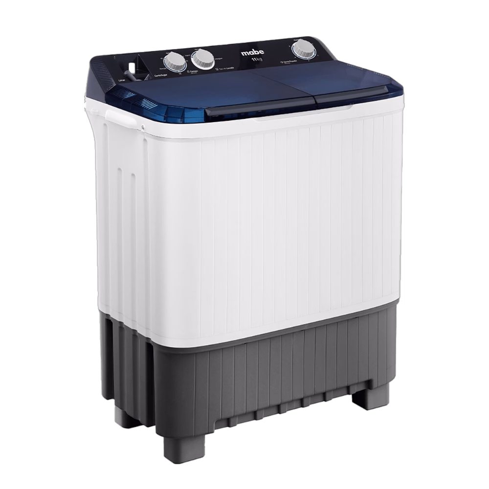 Vista diagonal izquierda Lavadora Mabe LMDX1123HBAB0 disponible en granhogar
