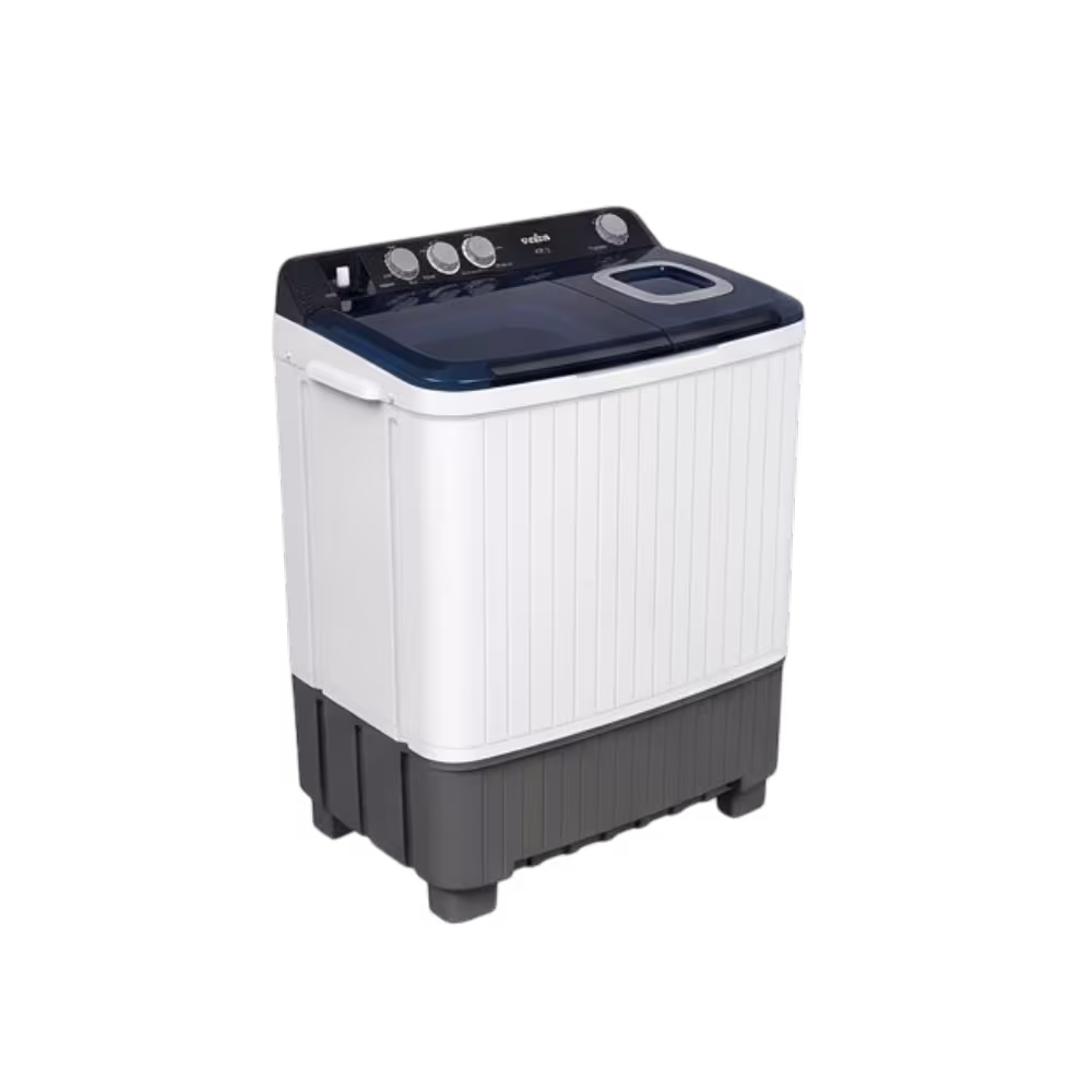 Lavadora doble tina Mabe LMDX6124HBAB0 tapa superior azul translucida vista diagonal disponible en granhogar