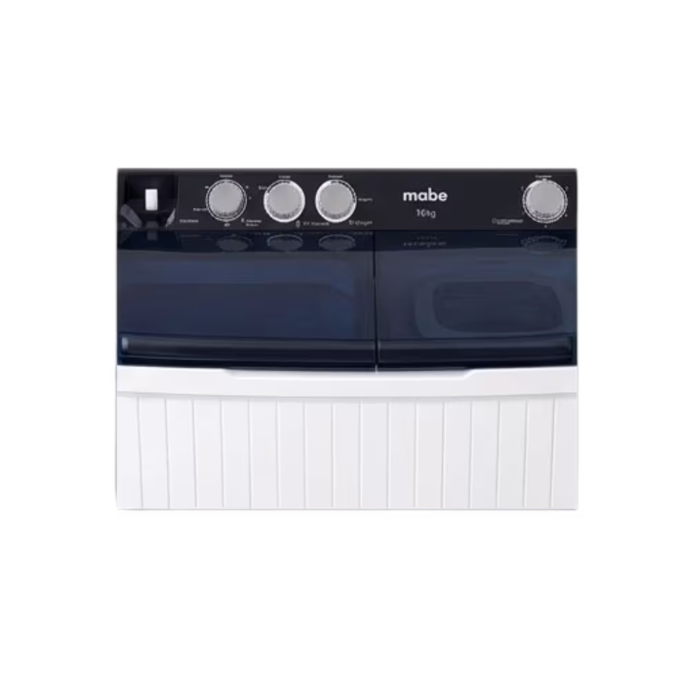 Lavadora doble tina Mabe LMDX6124HBAB0 panel superior con perillas vista picada disponible en granhogar