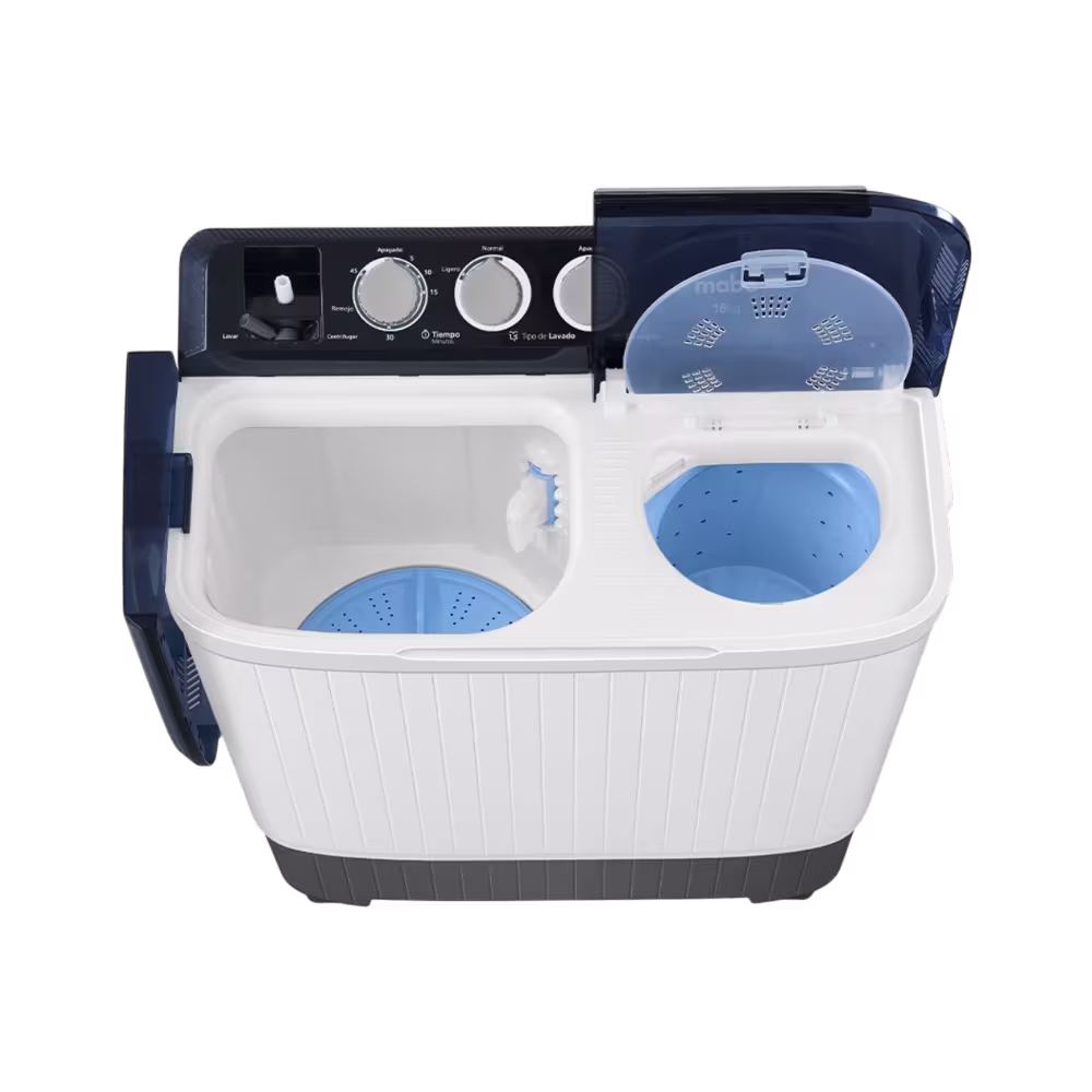 Lavadora doble tina Mabe LMDX6124HBAB0 tina de lavado y centrifugado vista superior disponible en granhogar