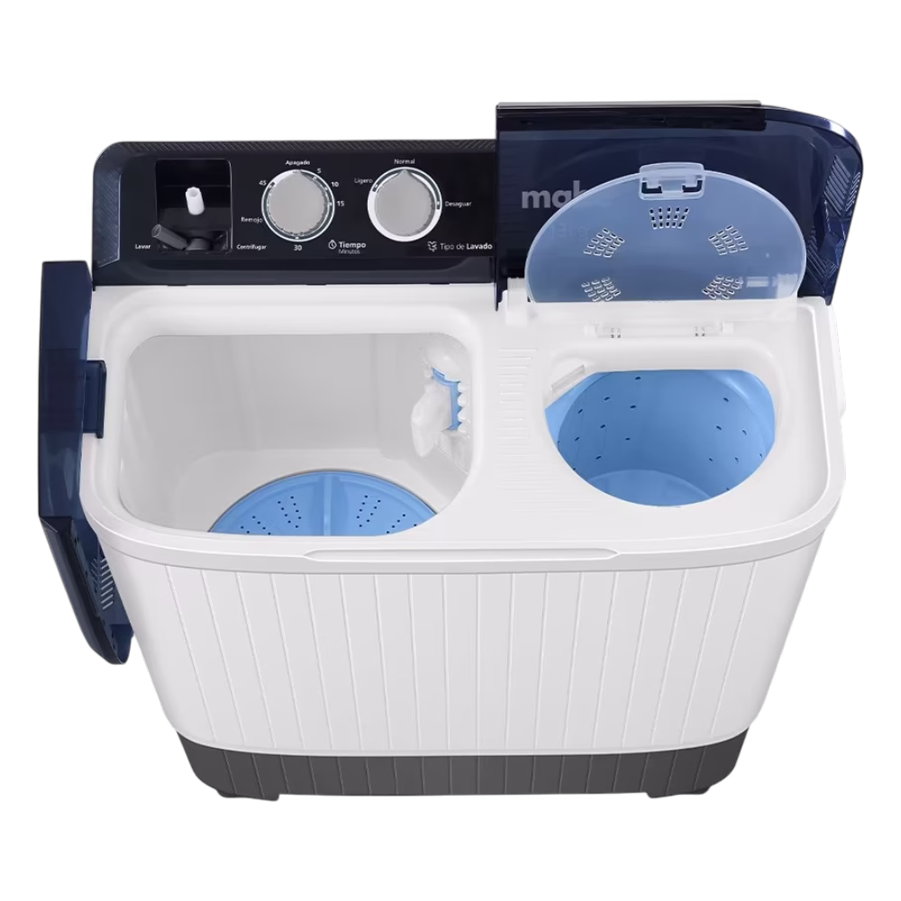 Lavadora doble tina LMDX3123HBAB0 13kg Mabe en diagonal izquierda, cómpralo en granhogar