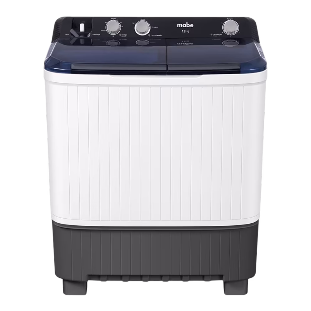 Lavadora doble tina LMDX3123HBAB0 13kg Mabe vista frontal, descúbrelo en granhogar