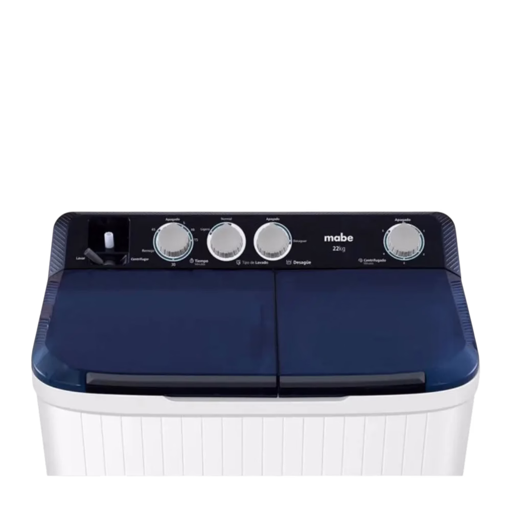 Lavadora doble tina LMDX8124HBAB0 18kg Mabe panel superior de control encuéntralo en granhogar