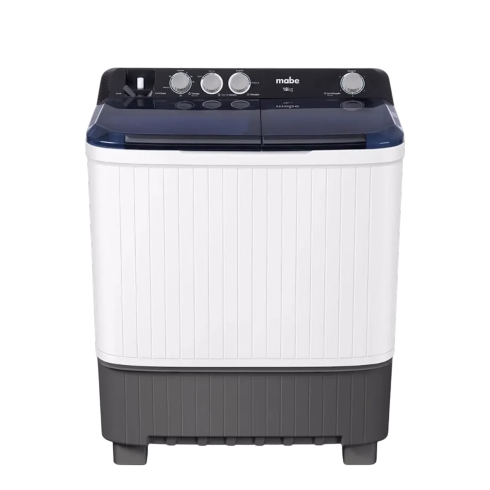 Lavadora doble tina LMDX8124HBAB0 18kg Mabe vista frontal descúbrelo en granhogar